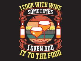 Wine t-shirt design vector file