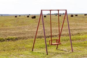 old swing, close up photo