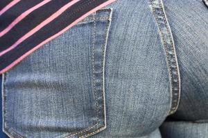 jeans girl, close-up photo