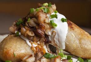 zeppelins made from grated potatoes with minced meat photo