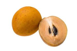 Sapodilla on white background photo