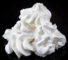 Whipped cream, close up photo