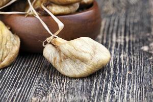 ripe dried figs with a large number of seeds photo