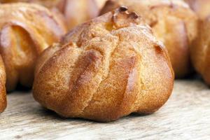 small golden colored custard cookies photo