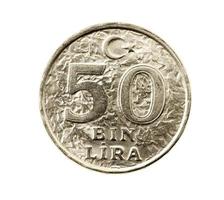 Turkish coin closeup photo