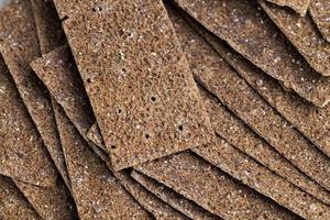 thin and crispy bread close up photo