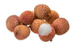 Lychee on white background photo