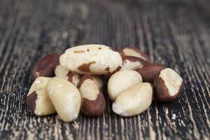 small amount of Brazil nuts, close up photo