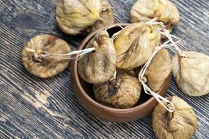 ripe dried figs with a large number of seeds photo