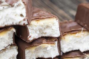 creamy nougat covered with milk chocolate photo