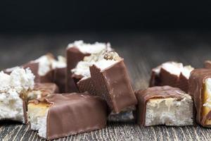 creamy nougat covered with milk chocolate photo