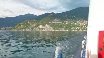 Sailing on Lake Como towards Menaggio video