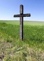 Old wooden cross photo