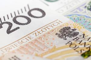 Polish Zloty closeup photo