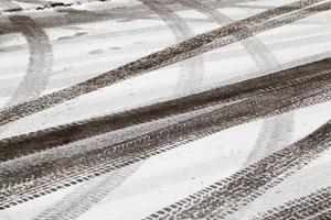 road under the snow photo