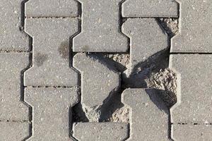 road made of concrete tiles photo