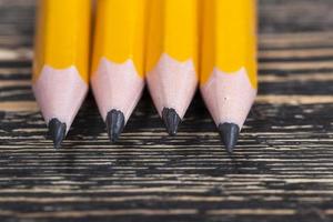 sharpened pencils for drawing diagrams or drawings photo