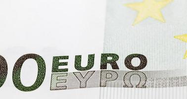 primer plano de cien euros foto