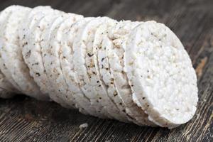 round rice loaves made from rice grains photo