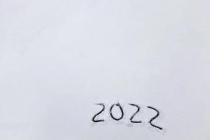 the inscription about the beginning of the new year 2022 photo