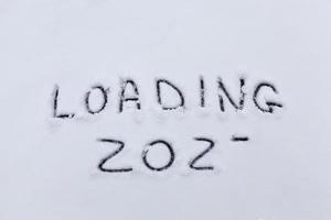 the inscription about the beginning of the new year 2022 photo