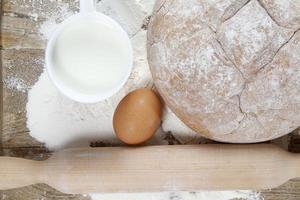 Baked rye bread photo