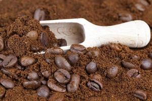ingredients to make a hot, invigorating coffee drink photo