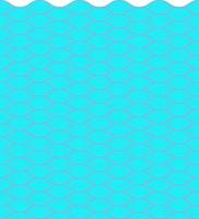 blue seamless wave pattern, linear design - vector illustration