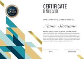 certificate template with luxury and modern pattern, Vector illustration