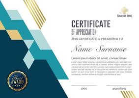 certificate template with luxury and modern pattern, Vector illustration