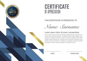 certificate template with luxury and modern pattern, Vector illustration