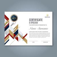 plantilla de certificado con patrón moderno y de lujo, ilustración vectorial vector