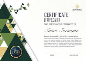 certificate template with luxury and modern pattern, Vector illustration