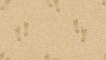 Seamless pattern Texture background Footprints of human feet on the Sand Beach background.Vector illustration Backdrop Endless Brown Beach sand dune with barefoot for Summer banner background. vector