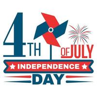 Happy 4th July Independence Day United States of America T-Shirt Design Vector