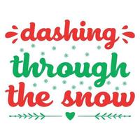 Dashing Through the Snow vector