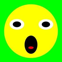 yellow surprised face emotion picture vector