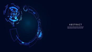 Abstract Circle Blue Interface Futuristic Background  Light Blue For Copy Space.on hi tech blue future background vector