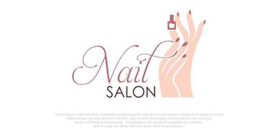 Nails logo collection with creative and unique element concept vector