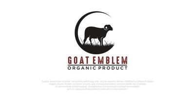 goat logo concept design vector