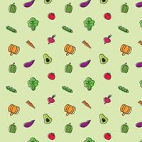 funny pattern with healthy vegetables vector