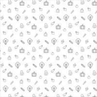 vegetable pattern in black and white vector