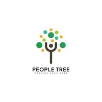 People tree logo vector design template logo creative symbol icon design concept