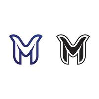 M Letter and font Logo Template vector