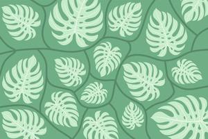 Tropical leaf wallpaper, Nature leaf pattern design with hand drawn line Art concept for fabrics, prints, covers, banners, invitations and more vector