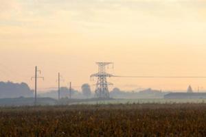 High-voltage power poles photo