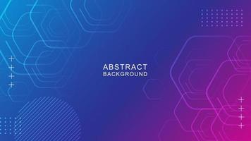 Abstract gradient geometric hexagonal background vector