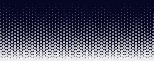 Blue background with orange hexagon halftone dots vector
