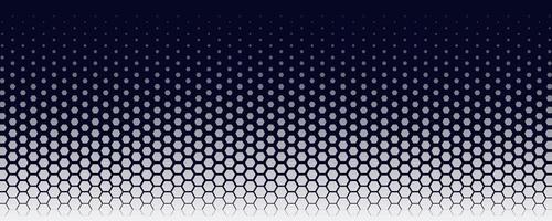 Blue background with orange hexagon halftone dots vector