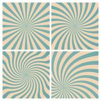 Groovy hippie 70s backgrounds with waves  swirl  twirl pattern vector